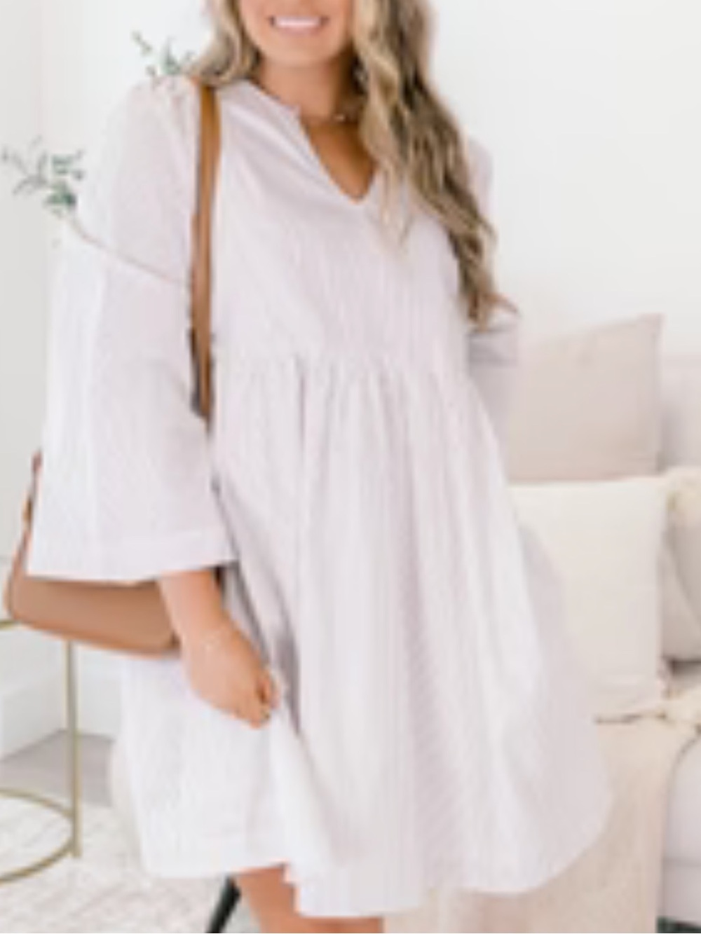 Chic Soul These Rainy Days Brown Stripe Babydoll Dress 3X Fits Like 2X